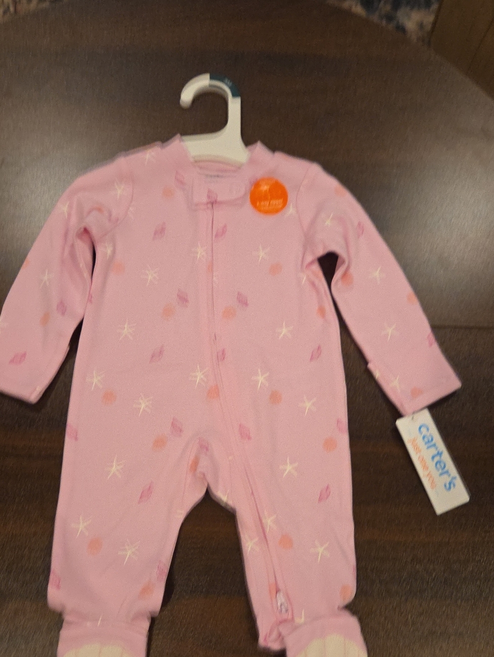 carter's Pink Footed Sleeper Baby 3M NWT